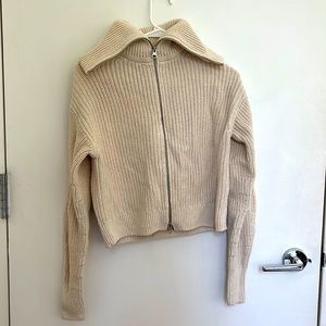 EVERLANE WOMEN’S SMALL ZIP UP KNIT SWEATER